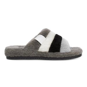 Ugg Men's Fluff You Stripes Slippers - Dark Grey Multi